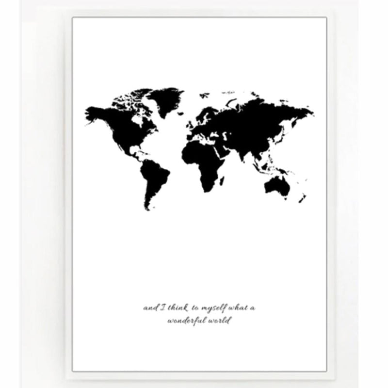 World Map Traveler Art
