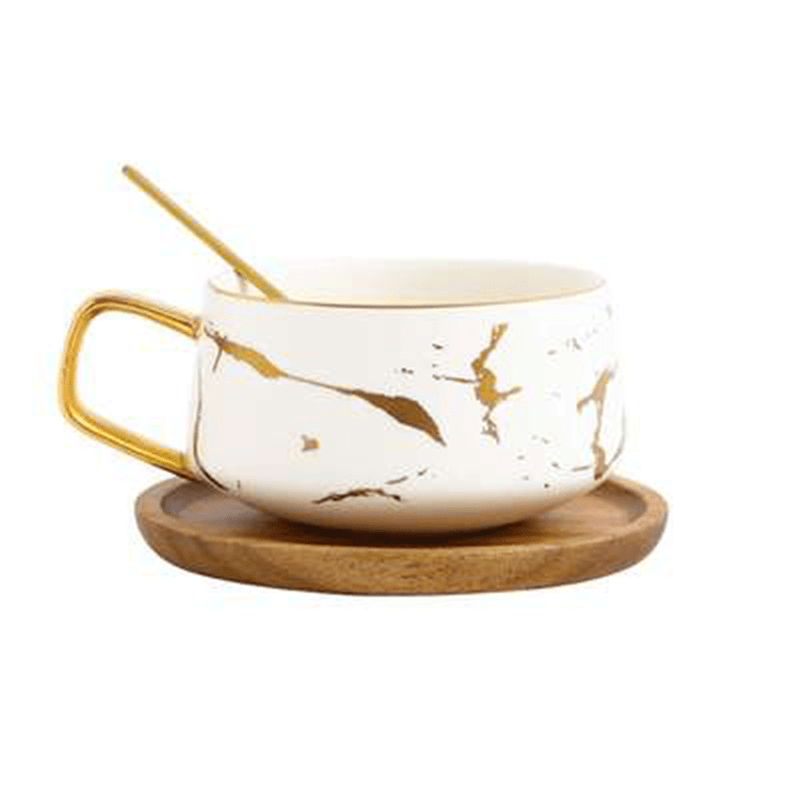 Premium Matte Gold Ceramic Cup