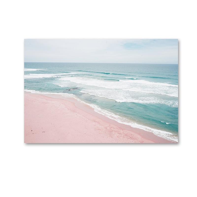 Beach Pink Bus Wall Art