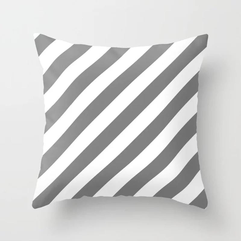 Grayscale Triangle Throw Cushion Cover