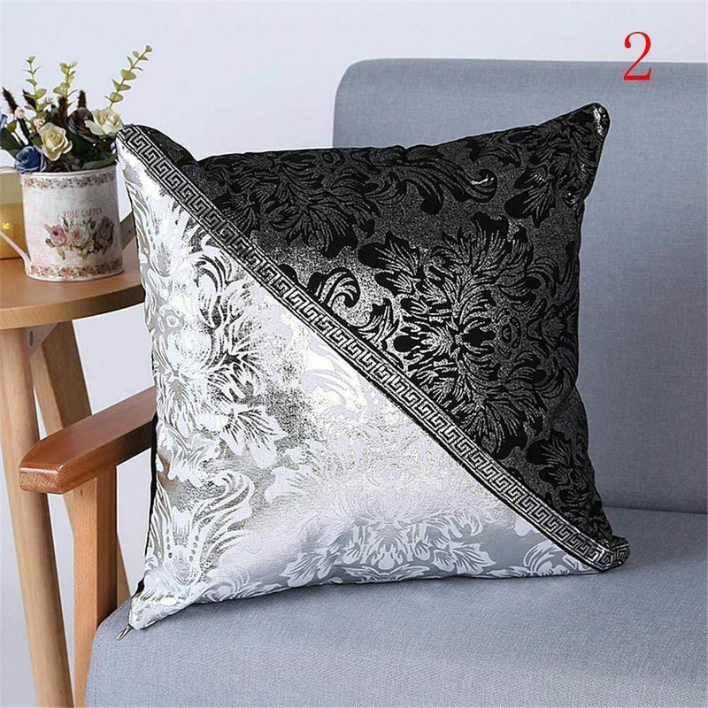 Premium Vintage Black And Silver Pillow Cover