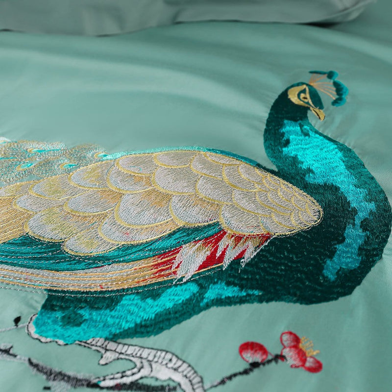 Luxury Peacock Duvet Cover Set(Egyptian Cotton)