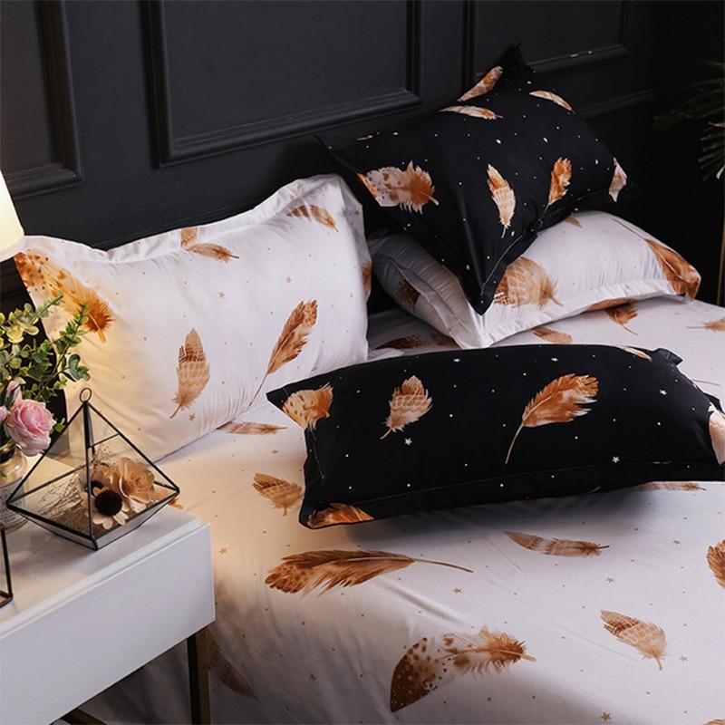 Black Feather Duvet Cover & Bed Sheet Set