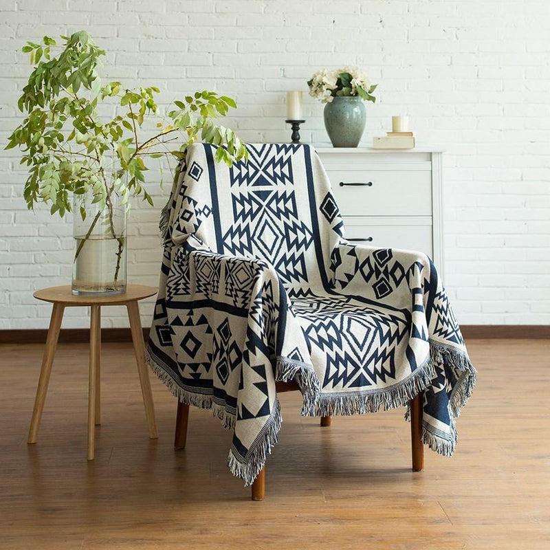 Scandi Pattern Weave Throw Blanket