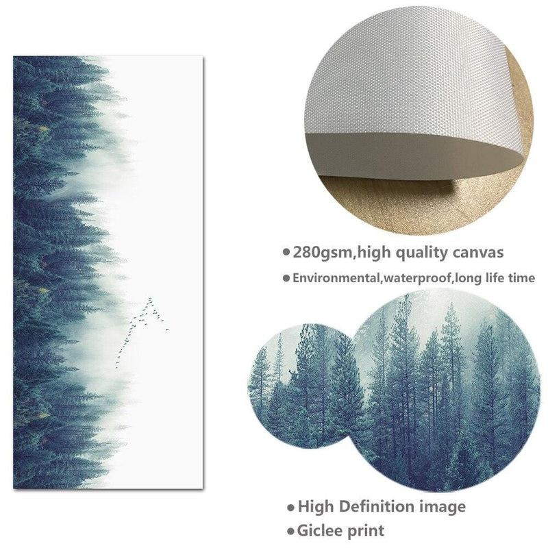Nordic Forest Landscape Wall Art