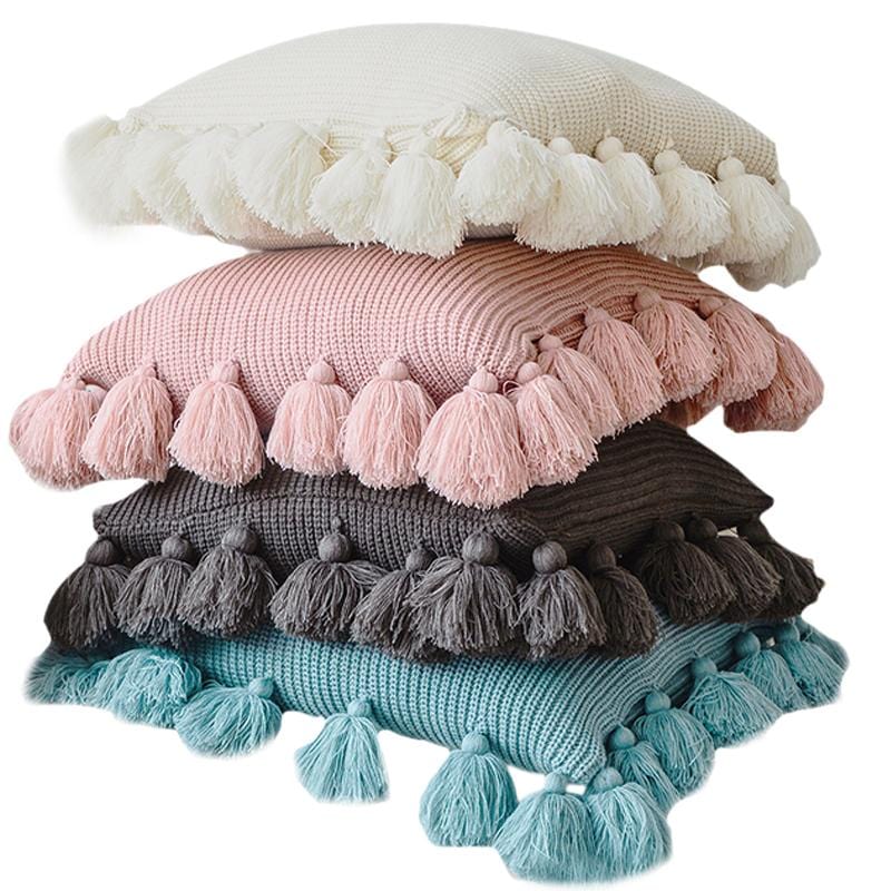 Soft Tassel Cushion Cover